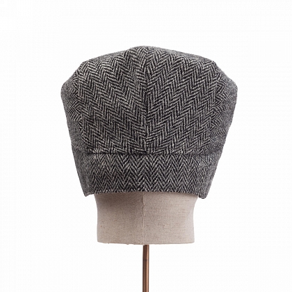 5Картинка Темно-серая плоская кепка Hanna Hats Vintage Ear Flap