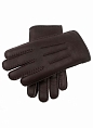 Dents Lambskin Glove With Leather Finish Brown