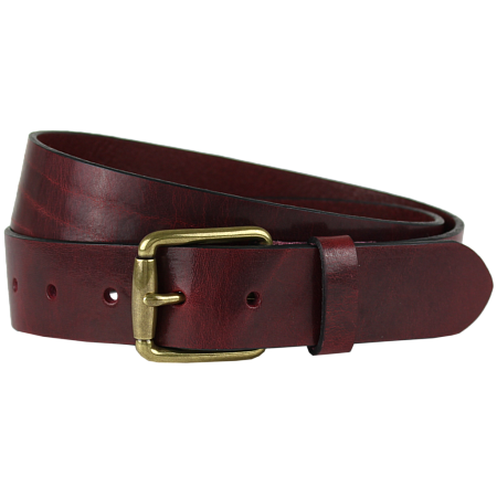 British Belt Bradgate Leather Belt Oxblood